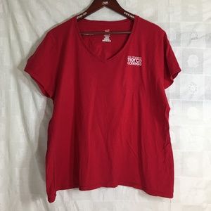 Pierce College T-Shirt Red Women's Bull XL